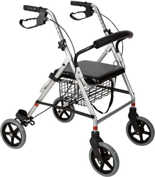 RIDDER® Rollator Eco Premium - Opvouwbaar - Met mand - Met hand- en parkeerrem en een laadvermogen tot 110 kg