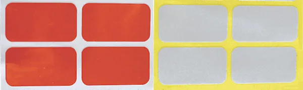 Reflector Stickers wit en rood (set van 8 stuks)