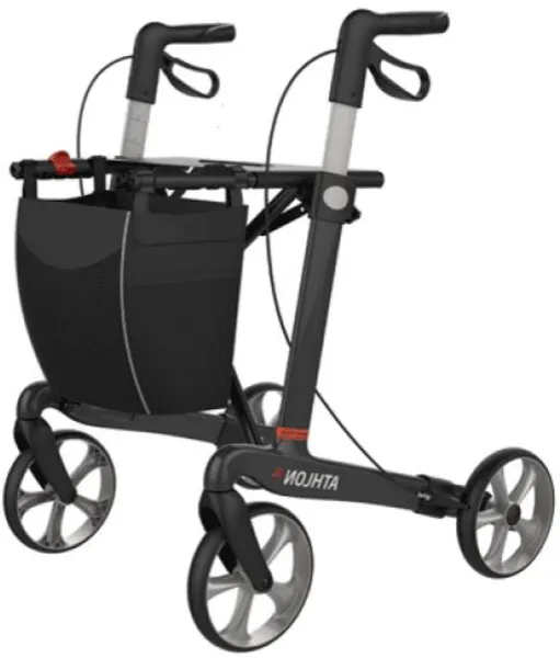 Rehasense Carbon Rollator SF Met Brede Comfort Dempingsbanden ( 5 KG)