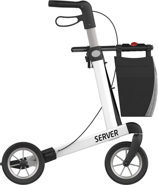 Rehasense Server zithoogte 62 cm - zachte comfort wielen - Large  WIT - Gewicht 7,2 kg - Scootmobiel Steenwijk uitvoering