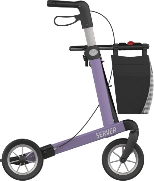 Rehasense Server zithoogte 62 cm - zachte comfort wielen - Large  paars - Gewicht 7,2 kg - Scootmobiel Steenwijk uitvoering