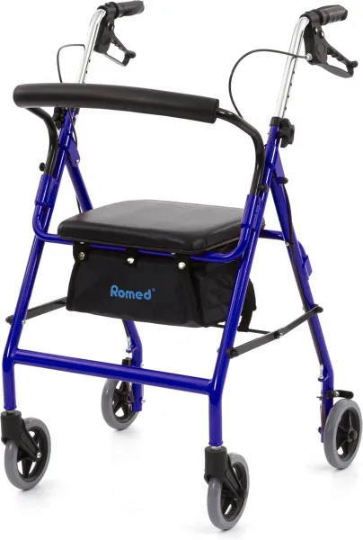 Romed Reliance Rollator Met Zitting Blauw