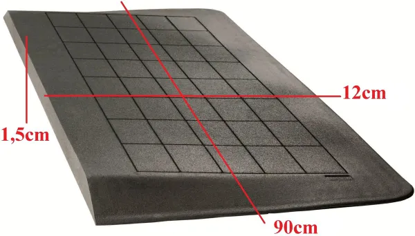 Roege international Drempelhulp 1,5 cm zwart 120 mm x 900 mm