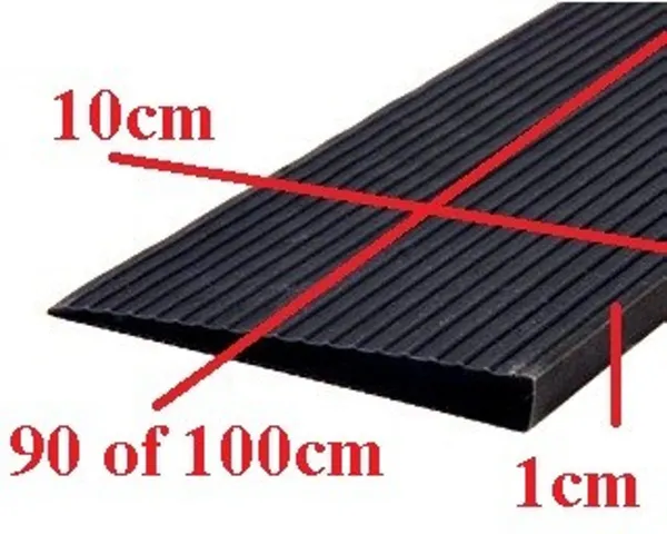 Roege international Drempelhulp 1 cm zwart met lijmlaag 100 mm x 1000 mm