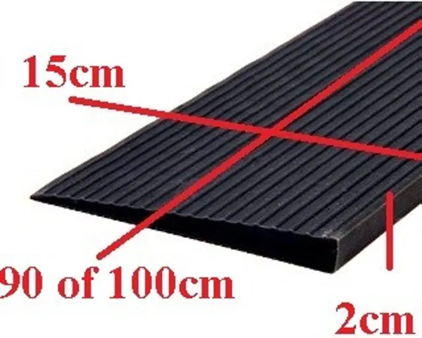 Roege international Drempelhulp 2 cm zwart met lijmlaag 150 mm x 1000 mm