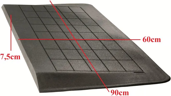 Roege international Drempelhulp 7,5 cm zwart 600 mm x 900 mm