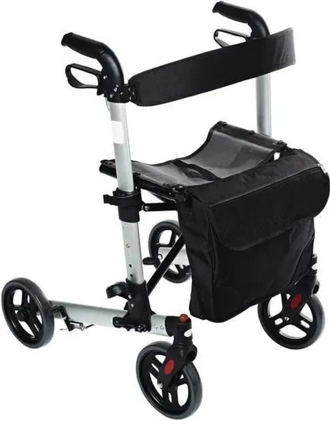 Rollator Deluxe - optimaal comfort  - Stabiel Aluminium Frame - Hoogwaardige Rubberen Banden - Ergonomische Handgrepen