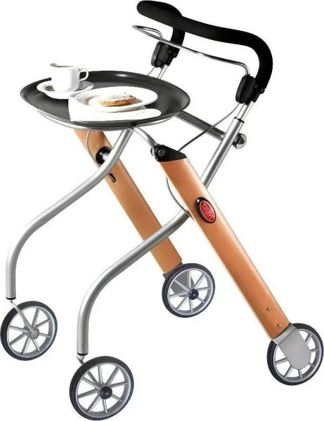 Binnenrollator Let's go Beuken-Zilver