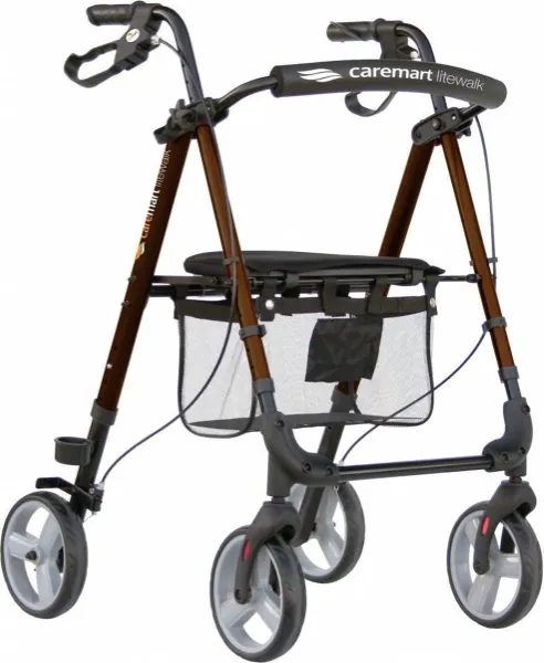 Rollator Lichtgewicht Litewalk Macadamia Brown Caremart