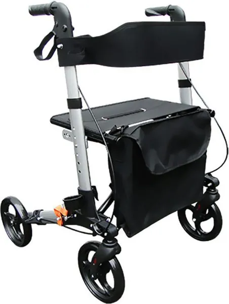 Rollator - Lichtgewicht, stabiel en klein opvouwbaar - Loopfiets - Zilver