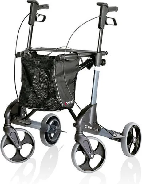 Rollator Troja Neuro mt S 135-170 cm zilver <125 kg