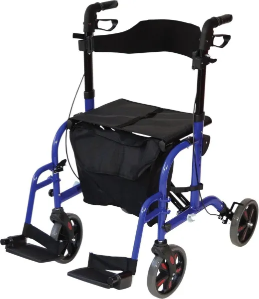 Rollator en Rolstoel Duo Blauw