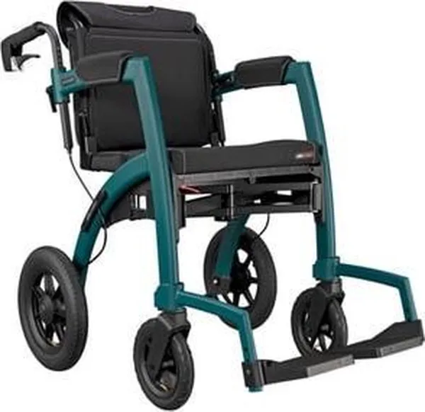 Rollz Motion Performance -  jungle green - Rollator - Rolstoel - All terrain - Luchtbanden - met drempelhulp - incl. Tas