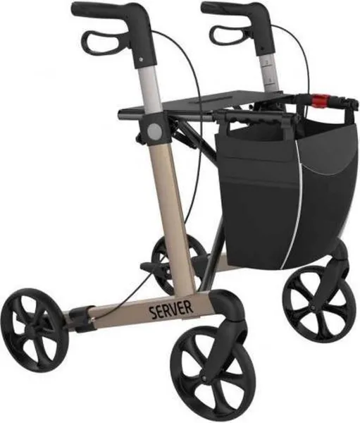 Rehasense Server Rollator Champagne-Medium (zithoogte 55 cm)