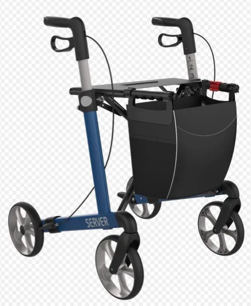 Server Rollator Elektrisch Blauw, Standaard - zithoogte 62 cm