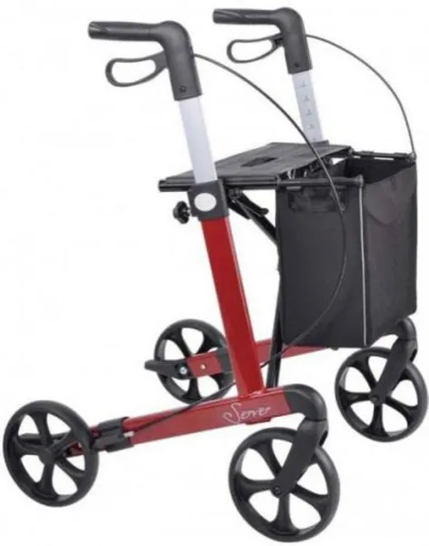 Server Rollator Rood, Standaard - zithoogte 62 cm