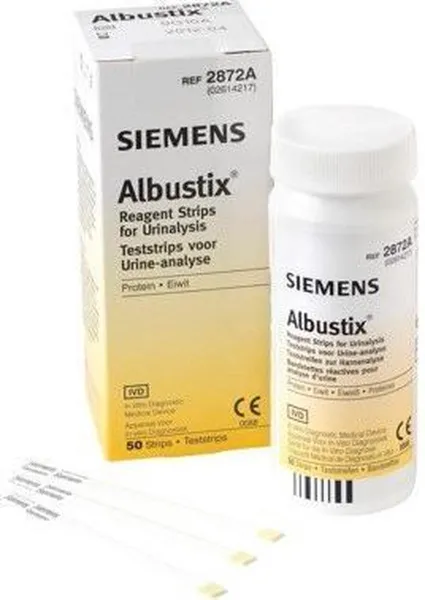 Siemens Microalbustix Urinetesten Test Strips - 25 Stuks