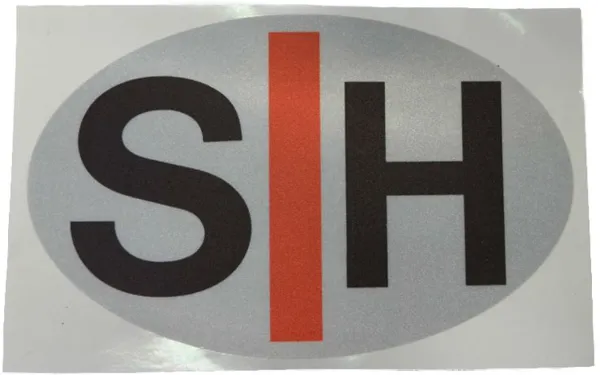 Sticker slechthorend wit/rood
