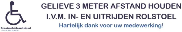 Sticker uitrijden rolstoel