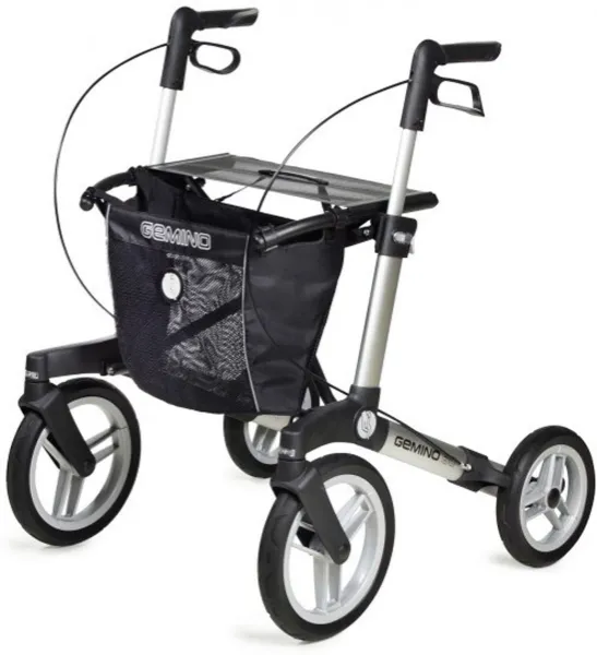 Sunrise Medical rollator Gemino 60 Grote zachte banden - breedt frame - Gewicht 8,5 kg