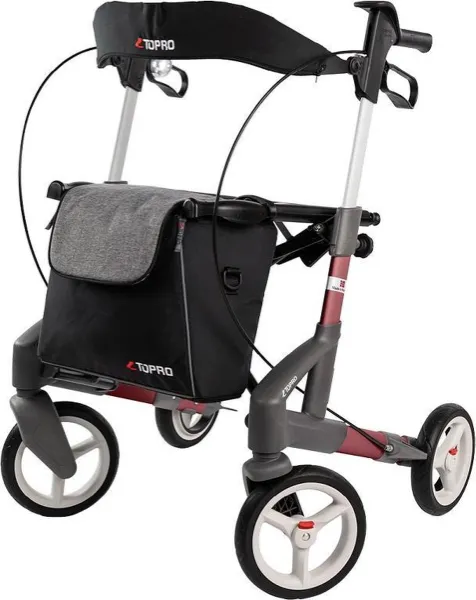 Topro Troja 5G Rollator Maat S Red incl met rugband