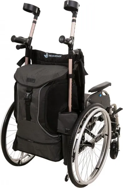 Torba Go Rolstoel & Scootmobieltas - GO De Luxe - Groot - Grijs met Zwarte streep