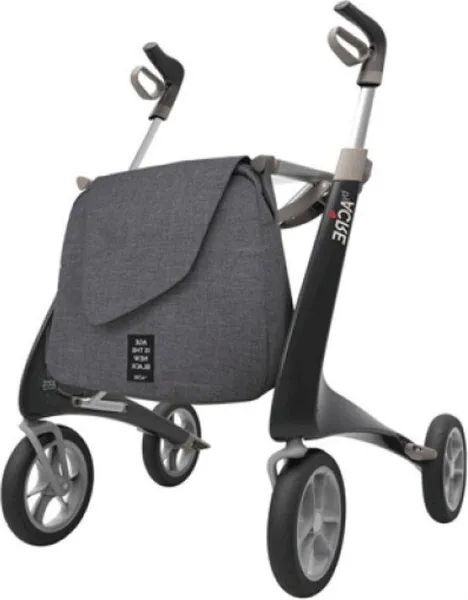 Ultra Lichtgewicht Carbon Rollator by Acre (4.9 kg) Zwart