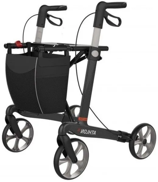 Ultra Lichtgewicht rollator Athlon carbon (medium) ZWART