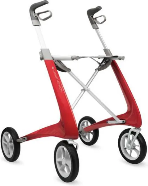 Ultralight Carbon Rollator Rood - Large