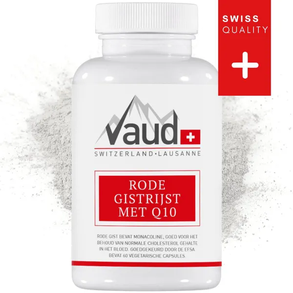 Vaud | Rode Gist Rijst met Q10 | 60 vegetarische capsules | Voor problemen met het cholesterolgehalte