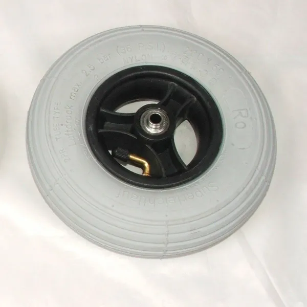 Wiel 200x50mm (8x2 inch) Luchtband grijs