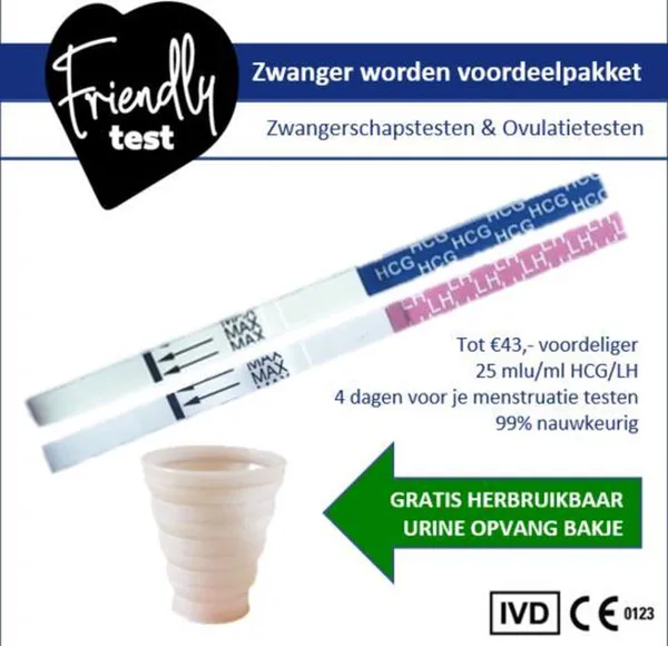 Zwanger worden voordeelpakket zwangerschapstest ovulatietest (dipstick) 5 maand voorraad