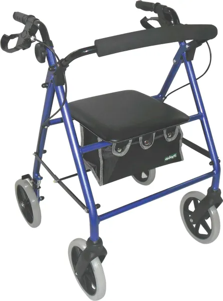 aidapt rollator 4 wielen - blauw