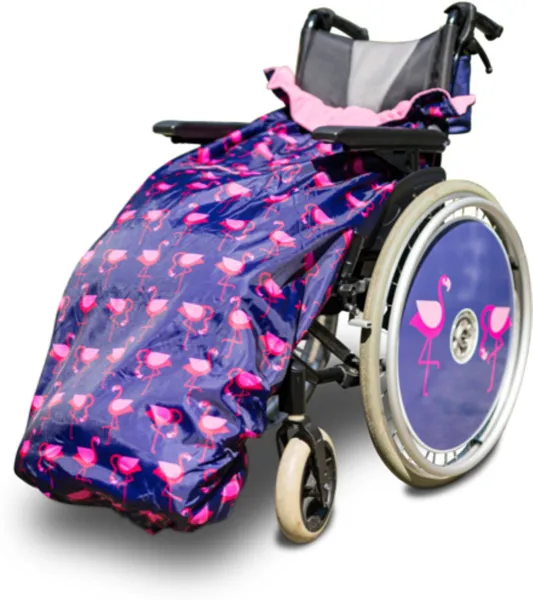 kids kinder Voetenzak rolstoel beenwarmer scootmobiel fleece kinderbeenzak Wheelchair Cosy Flamingo kids Been warmer