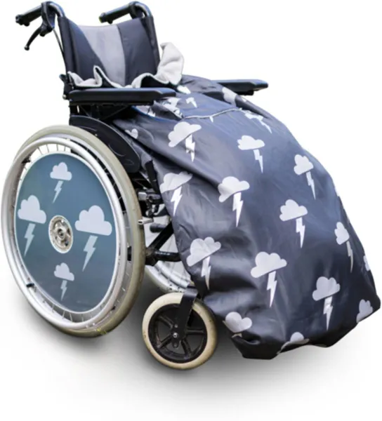 kids kinder Voetenzak rolstoel beenwarmer scootmobiel kinderbeenzak Wheelchair Cosy Silver LIghtning Been warmer