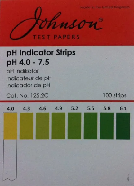 pH - meetstrips zuurgraad, zuur - / base- balans 100 stuks