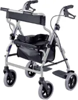 2 in 1 lichtgewicht rollator & transfer stoel - Opvouwbaar