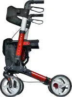 2020 Lichtgewicht Rollator 2.0, dubbel opvouwbaar (Fire-Red)