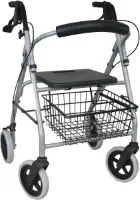 Adhome Rollator  Gigo - opplooibaar - met stokhouder, mand, zitje en rugsteun