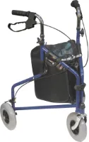 Aidapt rollator 3 wielen - met tas - blauw