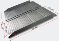 Aluminium inklapbare rolstoelhellingbaan, 920 mm lang, tot 270 kg Oprijplaat opvouwbaar - 92 cm - Rolstoelhelling, hellingbaan voor rolstoelen, mindervaliden rolstoel - Multistrobe