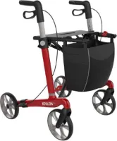 Athlon Carbon Rollator Rood Medium - Standaard banden
