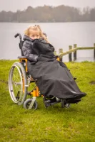 Belieff rolstoel deken kinderen – Voetenzak - handzak - Zwart – 100% polyester -1m
