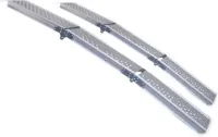 Aluminium oprijplaat compact twee keer inklapbaar - 195 cm - 2 stuks