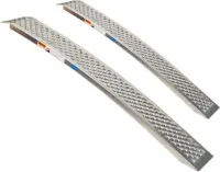 Aluminium oprijplaat - gebogen 150 cm - 2 stuks