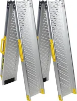 Aluminium oprijplaat opvouwbaar - 180 cm (2 stuks)