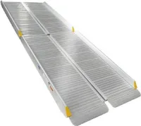 Sterke oprijplaat aluminium - inklapbaar - 180 cm rijplaat oprijgoot