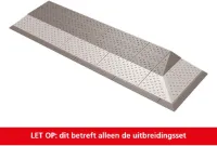 Deluxe Drempelhulp uitbreidingsset - Grijs/Bruin - Set 2 laags - 2-zijdig oprijdbaar - 330 x 1050 mm
