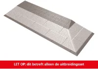 Deluxe Drempelhulp uitbreidingsset - Grijs/Bruin - Set 3 laags - 2-zijdig oprijdbaar - 450 x 1160 mm