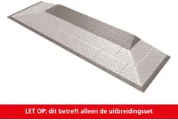 Deluxe Drempelhulp uitbreidingsset - Grijs/Bruin - Set 3 laags - 3-zijdig oprijdbaar - 450 x 1490 mm